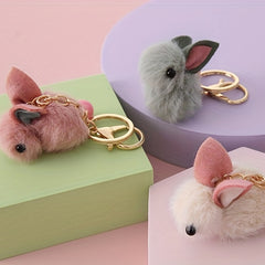 Cute Cartoon Rabbit Keychain Bunny Car Pendant Key Ring