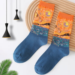 Cozy Dusk Pattern Socks for Women