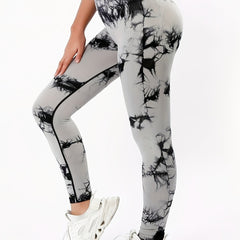 Tie Dye Seamless Yoga Pants High Waist Fitness Leggings