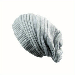 Striped Knitted Elastic Beanie Soft Loose Skull Cap Head Scarf Turban Chemo Hats