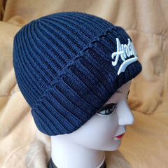 Embroidered Beanies For Women Men Unisex Chunky Hats Skull Cap