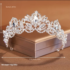 Bridal Rhinestone Silvery Headband Queen Princess Crown Head Jewelry Tiara