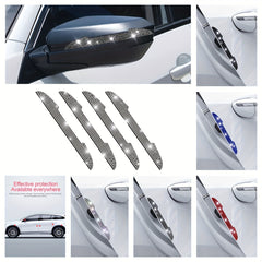 4Pcs Bling Car Door Sticker Scratch Resistant Protector Strip Handle Guard Film