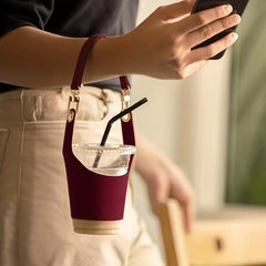 PU Leather Sleeve for Coffee Cup Tea Cup Water Bottle Outdoor Camping Travel