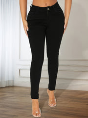 High Stretch Denim Pants Slim Fit High Rise Skinny Jeans