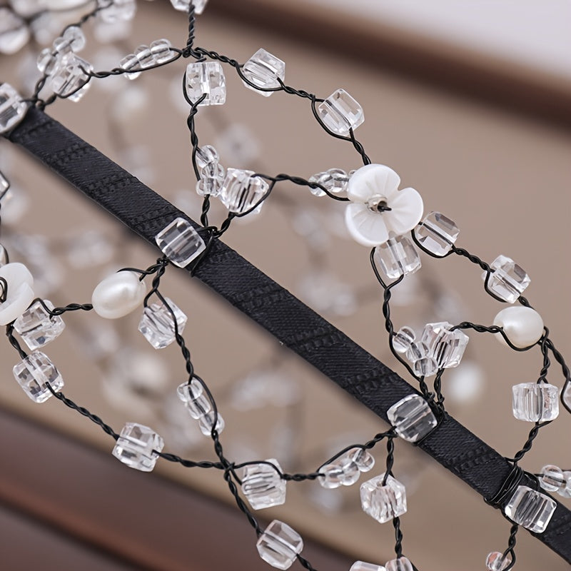 Baroque Bridal Wedding Hair Vines Golden Rhinestone Side Headpieces