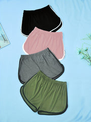 Comfy Elastic Waistband Shorts Women's Sleepwear