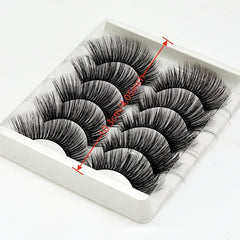 5 Pairs 3D Mink Hair False Eyelashes Wispy Fluffy Long Lashes