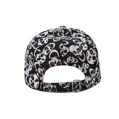 Unisex Sunshade Breathable Baseball Cap With Skull Head Pattern