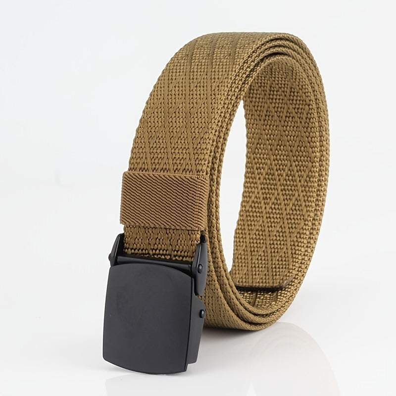 Stylish Women's Nylon Belt with Metal Buckle - 3 Wide