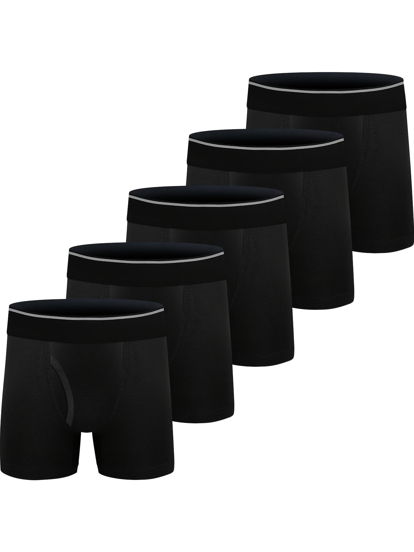 5pcs Boys Boxer Briefs Soft Cotton Underwear Breathable Sport