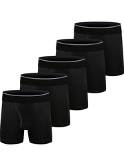 5pcs Boys Boxer Briefs Soft Cotton Underwear Breathable Sport