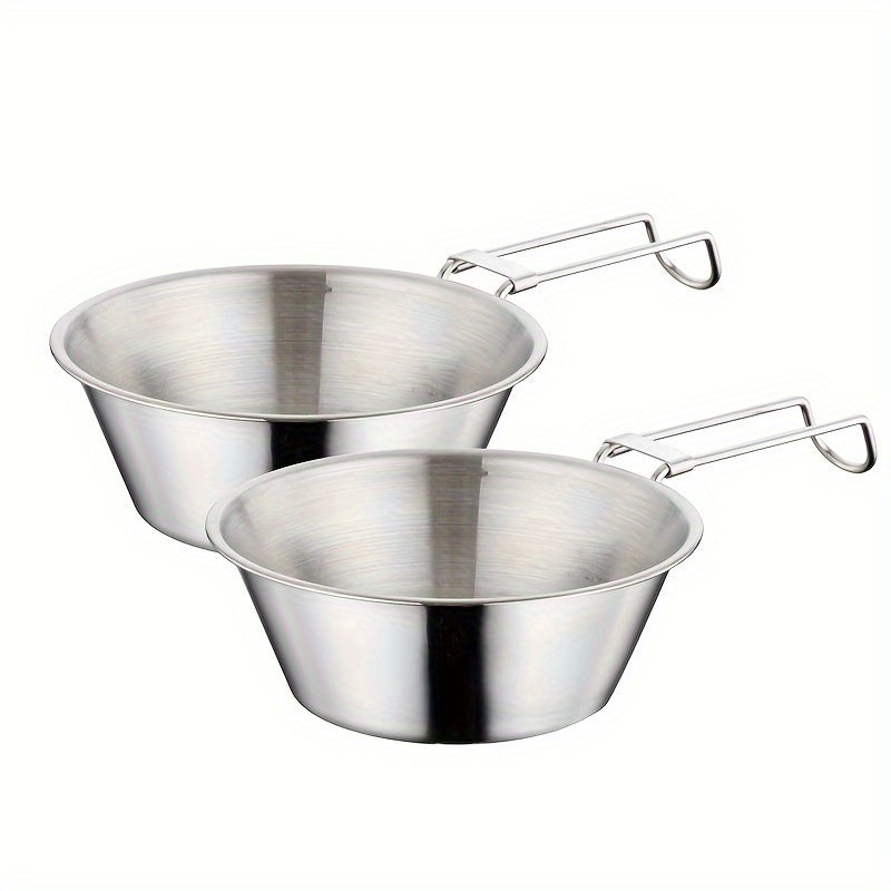 9pcs Stainless Steel Outdoor Pot Set for Camping and Picnic