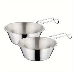 9pcs Stainless Steel Outdoor Pot Set for Camping and Picnic