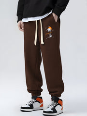 Coconut Tree Print Men's Sweatpants Casual Drawstring Jogger Pants