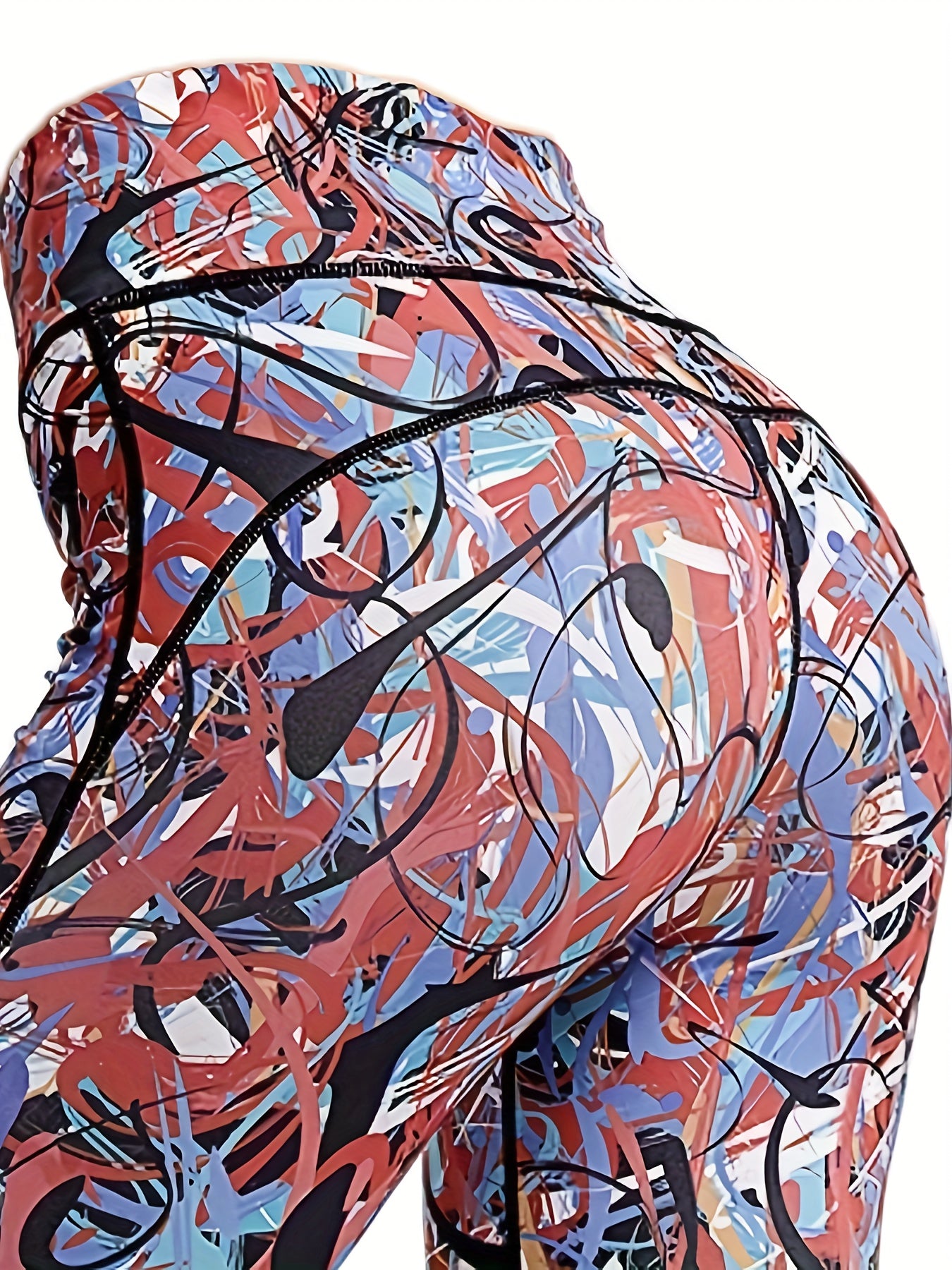 Colorful Graffiti Yoga Pants Tummy Control Butt Lifting Activewear