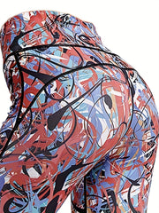 Colorful Graffiti Yoga Pants Tummy Control Butt Lifting Activewear