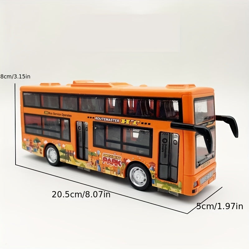 Inertia Toy Car Double Decker Bus Model Sound And Light