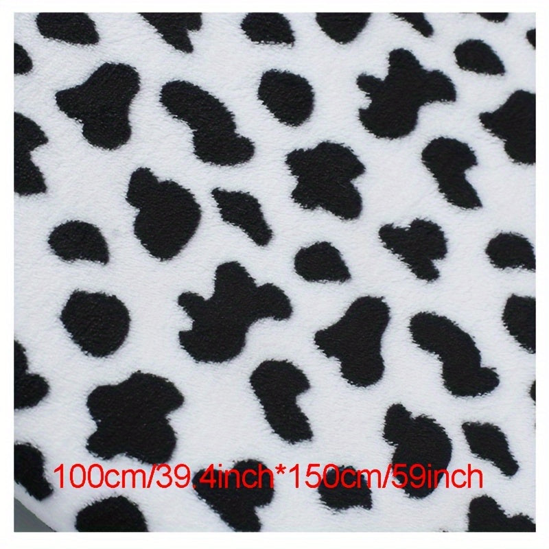 Double sided Flannel Cow Pattern Fabric Coral Velvet Handbag Pajamas