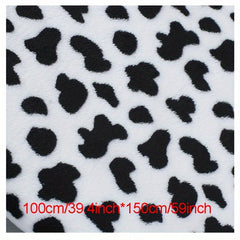 Double sided Flannel Cow Pattern Fabric Coral Velvet Handbag Pajamas
