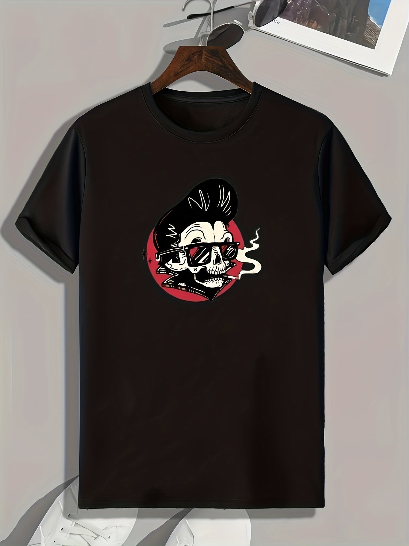 Skull Print Men's Graphic T shirt Casual Comfy Tees For Summer