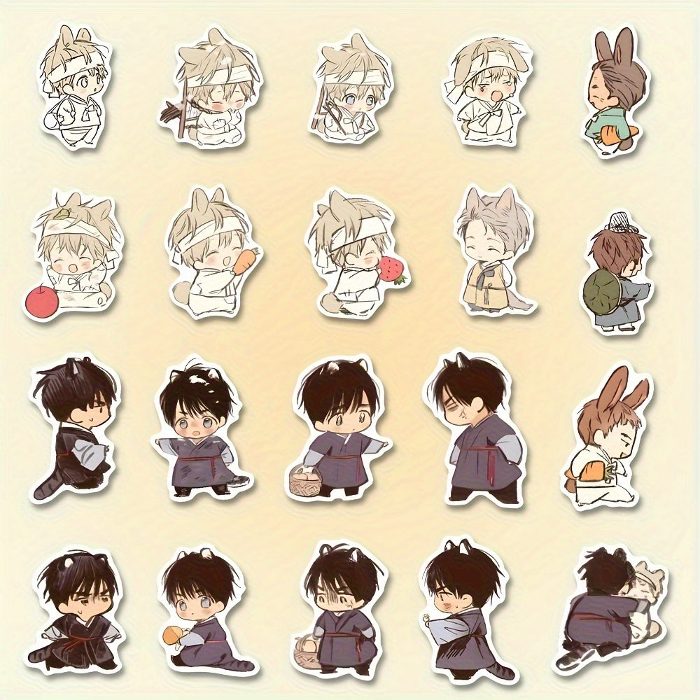 60pcs Comic Anime Waterproof Stickers for Laptop Luggage Bike Notebook Helmet