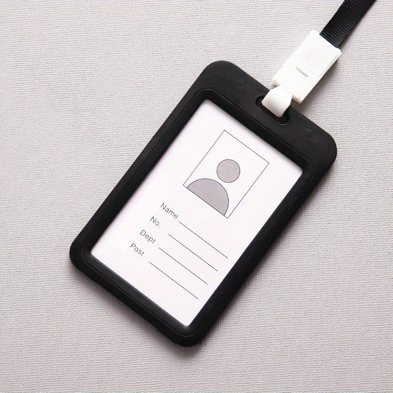 Colorful Card Case Set Lanyard Clip Holder