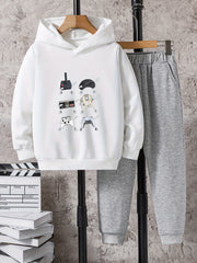 Game Controller Print 2pcs Boys Kids Hoodie & Sweatpants Set
