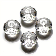 100pcs 6mm Crystal Glass Flat Beads for Jewelry Making