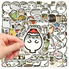 80pcs Funny Turtle Expression Graffiti Sticker for Laptop Helmet Water Cup