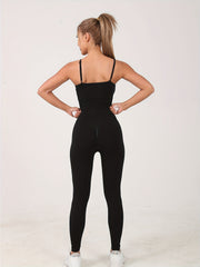 Seamless Yoga Sports Cami Jumpsuit Tummy Control Butt Lifting Skinny Shaping