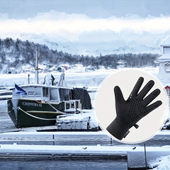 Winter Velvet Warm Gloves Non-slip Waterproof Touch Screen