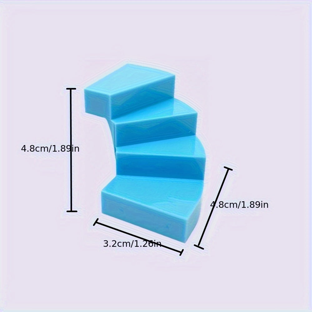 2pcs Rotating Stairs Building Blocks Set - DIY Family Scene