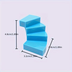 2pcs Rotating Stairs Building Blocks Set - DIY Family Scene