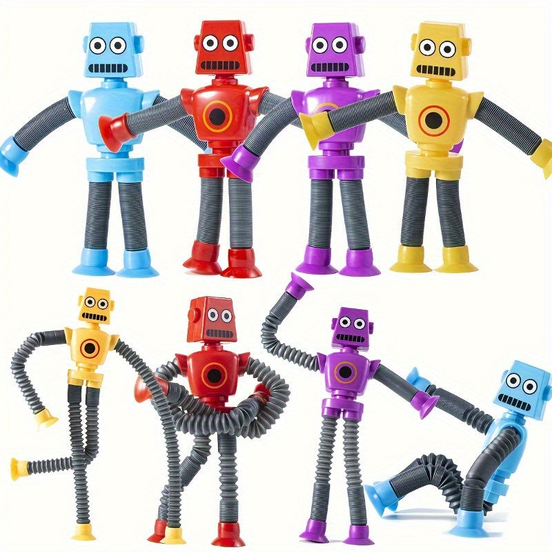 FlexiFun Retractable Robot Toy Pack - Halloween & Christmas Gift