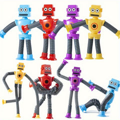 FlexiFun Retractable Robot Toy Pack - Halloween & Christmas Gift