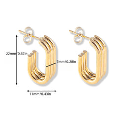 Geometric Stud Earrings Minimalist Style for Girls