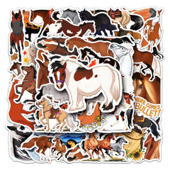 50 Horse Stickers Waterproof Decals for Water Bottles Laptops Phones