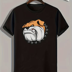 Dog Pattern Print Men's Comfy Sports T shirt Graphic Tee