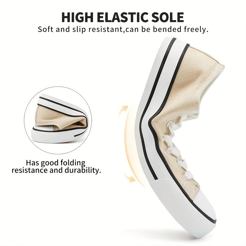 Women's Canvas Lace Up Outdoor Shoes Lightweight Walking Shoes