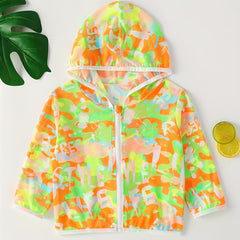 Camouflage Zipper Hooded Jacket for Baby Boys and Girls
