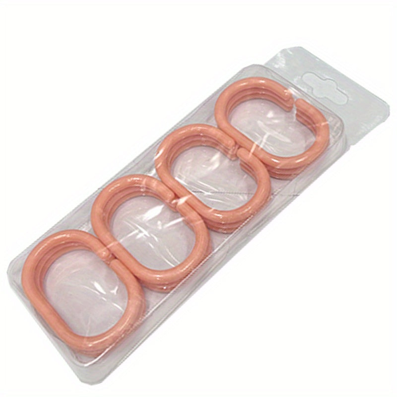 12pcs C Shaped Shower Curtain Rings Bathroom Accessories