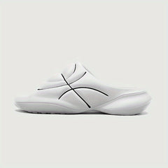 Men's Embossed Slides Casual Non Slip Slippers Open Toe Shoes