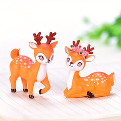 4pcs Cartoon Deers Home Decor Ornaments Funny Housewarming Gift Party Favors