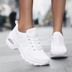 Women's Casual Dance Shoes Air Cushion Weaving Sneakers Arch Support