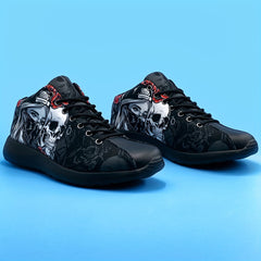 Scary Skull Pattern High Top Sneakers