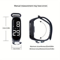 3pcs Panda Cartoon Kids' Electronic Watch Digital Display TPU Band Perfect Gift