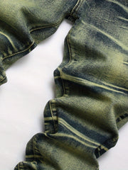 Boys Vintage Skinny Slim Fit Washed Denim Jeans Kids Clothing