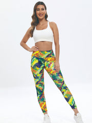 Printed High Waist Yoga Leggings Women's Activewear
