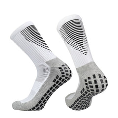 Non slip Silicone Soccer Socks Breathable Line Pattern
